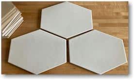 Ceramic Tile, white hexagon - Homefloorguide.com