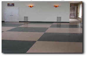 Rubber Floor Tiles in weight room - 12" x 12" Tiles
